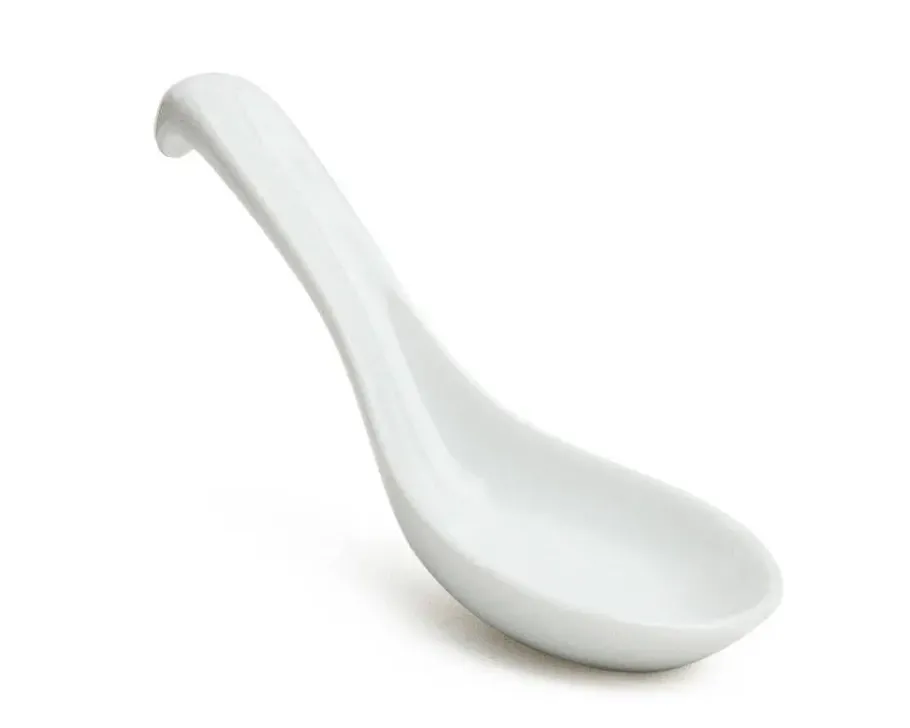 Outlet MIYA Company White Porcelain Soup Spoon With Stopper