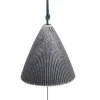 Hot MIYA Company Wind Chime Cone Pewter Ribbed 2"