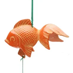 Clearance MIYA Company Wind Chime Goldfish Orange 2-3/4"
