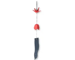MIYA Company Wind Chime Peace Crane Red 1-7/8"